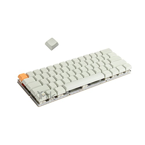 YMDK 61 87 104 Orange Grau XDA Full Keyset ähnlich DSA für MX mechanische Tastatur (nur Tastenkappe) (Hellgrau 61) von YMDK