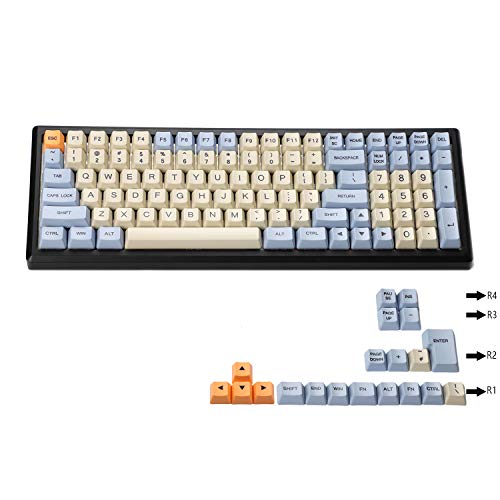 YMDK Dye Sub Dye Sublimation 96 84 ANSI ISO Keyset OEM Dicke PBT Keycap für MX mechanische Tastatur YMD96 RS96 YMD75 KBD75 FC980M (Godspeed) (nur Keycap von YMDK