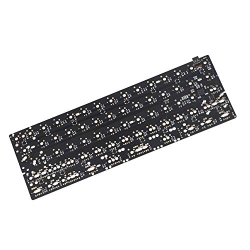 YMDK GH60 64 Minila PCB Typ C voll programmierbar QMK VIA für DIY mechanische Tastatur Poker Faceu HHKB Unterstützung LED (schwarz QMK kein Underglow) von YMDK