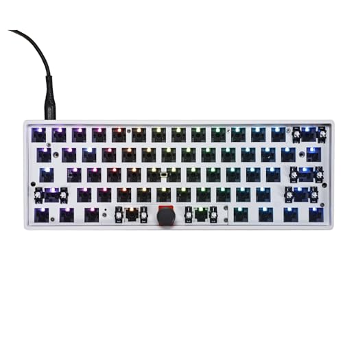 YMDK GK61 Pro RGB QMK VIA Kabelgebundene Dichtung, Hot-Swap-Drehknopf, 60 % voll programmierbares NKRO-Tastatur-Set, unterstützt Split-Space von YMDK