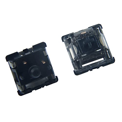 YMDK JWK Ultimate Schwarz Lubed Switch Linear 5 Pin für MX Mechanische Tastatur Hotswap PCB (110 Stück, 58,5 g) von YMDK