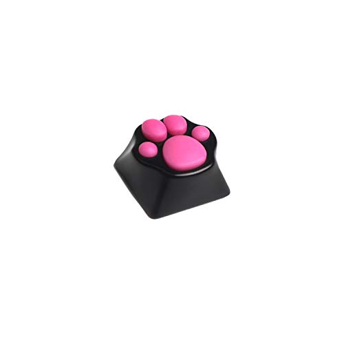 YMDK Metall-Tastenkappen, Katzenklaue, Katze, Handfläche, für mechanische Cherry MX Tastatur (schwarze Basis, rote Kralle) von YMDK