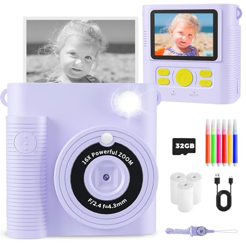 Kinderkamera Sofortbildkamera,Geschenk Mädchen und Jungen 3-10 Jahren,Dual Shutte Kamera Kinder Sofortdruck,1080P Sofortbildkamera Kinderkamera Kinder Kinderkamera Sofortbildkamera,Geschenk Mädchen und Jungen 3-10 Jahren,Dual Shutte Kamera Kinder Sofortdruck,1080P Sofortbildkamera Kinderkamera Kinder von YMEDSUM