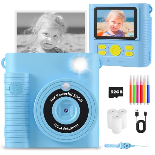 Sofortbildkamera Kinder, Geschenk für Jungen und Mädchen 3-10 Jahre, Dual Shutte Kamera Kinder Sofortdruck, 1080P Sofortbildkamera Kinderkamera für Geburtstagsgeschenk Weihnachten Spielzeug Sofortbildkamera Kinder, Geschenk für Jungen und Mädchen 3-10 Jahre, Dual Shutte Kamera Kinder Sofortdruck, 1080P Sofortbildkamera Kinderkamera für Geburtstagsgeschenk Weihnachten Spielzeug von YMEDSUM
