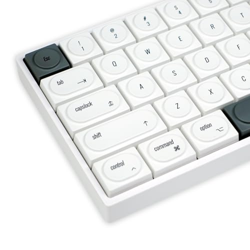 YMKPVR KBDiy Doys Tastenkappen für Mac-Stil, niedriges Profil, Farbstoff-Sublimation, PBT-Retro-Tastenkappen, 140 Tasten, Kappen-Set für Cherry Gateron MX-Schalter, mechanische Tastaturen YMKPVR KBDiy Doys Tastenkappen für Mac-Stil, niedriges Profil, Farbstoff-Sublimation, PBT-Retro-Tastenkappen, 140 Tasten, Kappen-Set für Cherry Gateron MX-Schalter, mechanische Tastaturen von YMKPVR