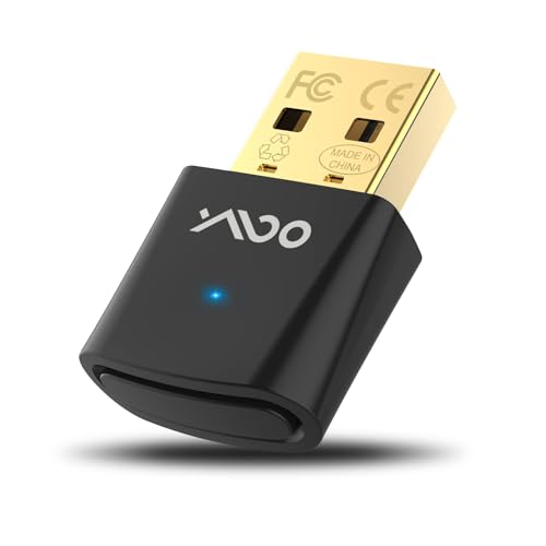 YMOO B10Q Bluetooth USB Audio Adapter verbindet Bluetooth Kopfhörer, mit High Fidelity Stereo Aptx Low Latency/Mikrofon Unterstützung, passend für USB Audio Ausgang Schnittstelle,Plug and Play von YMOO