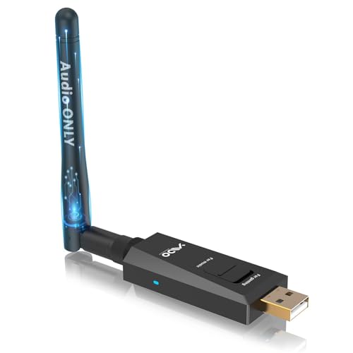 YMOO USB Bluetooth Audio Adapter 5,3, Wireless Audio Sender Bluetooth Stick mit aptX Low Latency Bluetooth Audio Splitter für PS5/PS4 Computer Windows 11/10/8.1 von YMOO