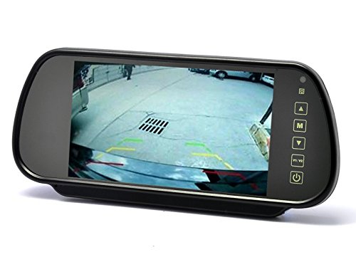 17,8 cm 7 Zoll inch Video TFT LCD Monitor Rückspiegel Innenspiegel Spiegel für Rückfahrkamera Rückfahrsystem Auto KFZ PKW Transporter Wohnmobil 12V mit Zwei Videoeingängen LCM-SP7Touch von YMPA New Media Dimensions