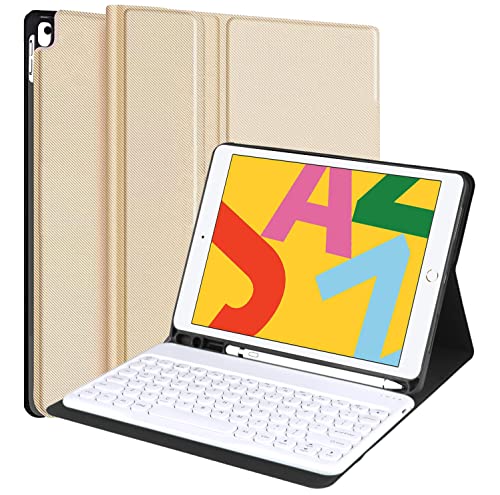 YMXuan Tastatur-Hülle für iPad 10.2 Zoll (25.9 cm) 8. Generation 2020/7. Generation 2019, intelligente Schutzhülle mit abnehmbarer kabelloser Tastatur für iPad Air 3/iPad Pro 10.5 Zoll 2017 von YMXuan