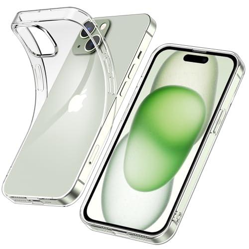 YNMEacc Hülle Kompatibel mit iPhone 15 6.1 Zoll, Dünne Weiche TPU Silikon Stoßfest Handyhülle Kompatibel mit iPhone 15, Anti-Kratzer Schutzhülle Case Kompatibel mit iPhone 15 - Transparente von YNMEacc