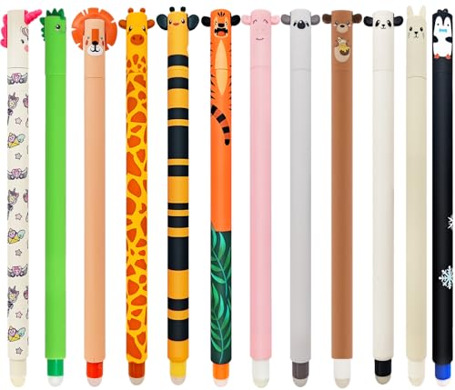 YNOUYRS Radierbaren Gelstiften - Set mit 12 Gel-Radierstiften, Motive Tiere der Tinte, Mehrere Farben Temperaturempfindlich, Spitzendurchmesser 0,7 mm YNOUYRS Radierbaren Gelstiften - Set mit 12 Gel-Radierstiften, Motive Tiere der Tinte, Mehrere Farben Temperaturempfindlich, Spitzendurchmesser 0,7 mm von YNOUYRS