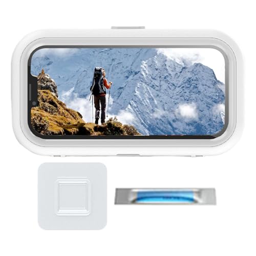 YNPQTDS Duschphone Halter wasserdicht, Dusch Telefonhalterung,Wasserdichtes Duschphone -Halter - 360 Grad einstellbar adhäsive Anti -Schlupf -Touchscreen -Anti -Nebel -Ständer für Badebad Pool Home von YNPQTDS