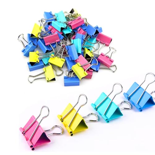 70 Stück Foldback Klammern Bunt Metall Binder Clips Dokumenten Clips Foldbackclips für Büro 3 Größen Vielzweckklammern Papier Binder-Clips für Papier für Dokument Organizer Tool (15mm/19mm/25mm) 70 Stück Foldback Klammern Bunt Metall Binder Clips Dokumenten Clips Foldbackclips für Büro 3 Größen Vielzweckklammern Papier Binder-Clips für Papier für Dokument Organizer Tool (15mm/19mm/25mm) von YNR