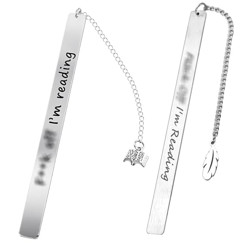 2 Stücke Metall Lesezeichen für Buchliebhaber, Lustige Lesezeichen für Frauen, Lesezeichen Metall, Bookmark mit Anhänger für Lehrer, Klassenkameraden und Kollegen 2 Stücke Metall Lesezeichen für Buchliebhaber, Lustige Lesezeichen für Frauen, Lesezeichen Metall, Bookmark mit Anhänger für Lehrer, Klassenkameraden und Kollegen von YNR