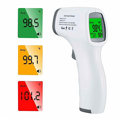 Thermometer für Erwachsene, kein Berühren der Stirn, digitales Thermometer, Infrarot-Thermometer für Baby Kinder mit Hochtemperaturalarm und sofortigem genauen Ablesen von YNR