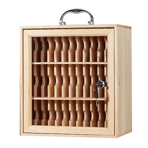 Handyschrank Für Die Schule Handyschrank Aus Holz Mit Griff Kann An Die Wand Gehängt Werden (S : 36 grids) von YNSHOP