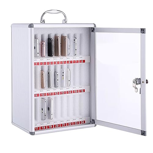 Handyspind Klassenzimmer-Handyschrank Bietet Platz Für 24 Mobiltelefone Und Kann An Der Wand Montiert Werden von YNSHOP