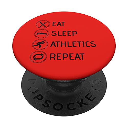 Eat Sleep Athletics Repeat Leichtathletik-Sport Geschenk Fun PopSockets mit austauschbarem PopGrip von YO! Diese Klamotten