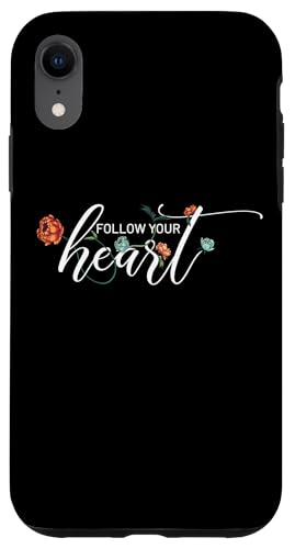 Follow Your Heart Spruch Herz Liebe Schule Uni Gym Hülle für iPhone XR von YO! Diese Klamotten