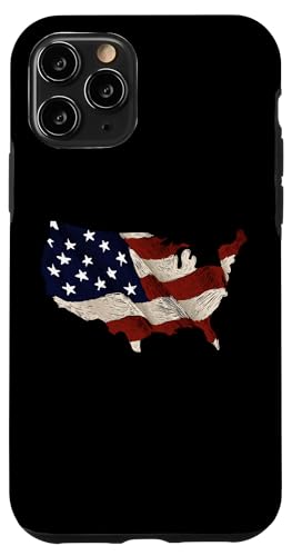 Hülle für iPhone 11 Pro USA Flagge Vintage Fahne Amerika von YO! Diese Klamotten