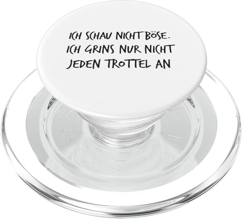 YO! Diese Klamotten - Ich schau nicht böse Trottel Lustiger Spruch Damen PopSockets PopGrip für MagSafe iPhone (Transparent) von YO! Diese Klamotten
