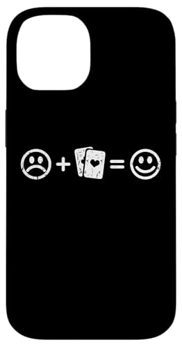 Kartenspielen macht glücklich Poker Spieler Lustig Hülle für iPhone 14 von YO! Diese Klamotten