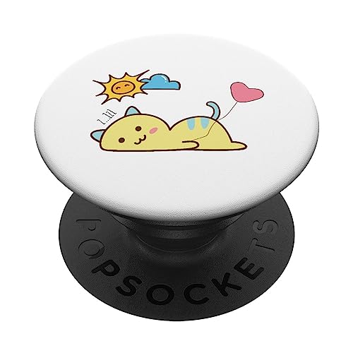 Kawaii Katze Herz Sonne Cat Japan Anime Fan Kawaii PopSockets mit austauschbarem PopGrip von YO! Diese Klamotten