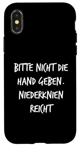 Nicht die Hand geben Niederknien Geschenk Spruch Lustig Fun Hülle für iPhone X/XS Nicht die Hand geben Niederknien Geschenk Spruch Lustig Fun Hülle für iPhone X/XS von YO! Diese Klamotten