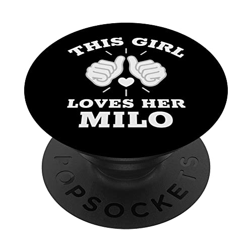 Dieses Mädchen liebt ihre Milo PopSockets mit austauschbarem PopGrip von YO MINUS