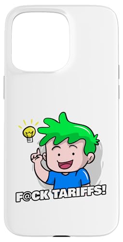 F Tarife Cartoon gegen politische Dysfunktion Hülle für iPhone 15 Pro Max von YO MINUS