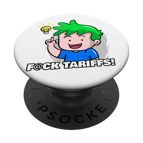F Tarife Cartoon gegen politische Dysfunktion PopSockets Klebender PopGrip F Tarife Cartoon gegen politische Dysfunktion PopSockets Klebender PopGrip von YO MINUS