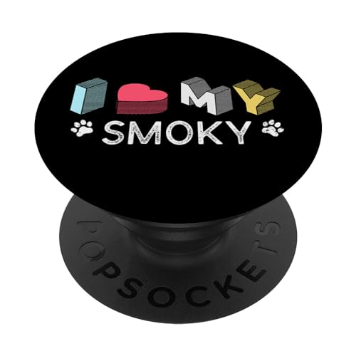 Smoky Personalisierter Hunde-Name für Haustierliebhaber PopSockets mit austauschbarem PopGrip von YO MINUS