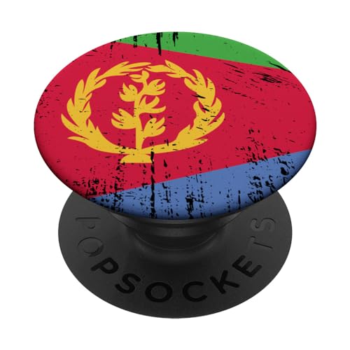 Eritrea Flagge-Fahne Geschenk Fußball-Fan Sport PopSockets mit austauschbarem PopGrip von YO!