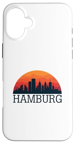 Hamburg Skyline Deutschland Stadt Sonnenuntergang Reise Souvenir Retro Hülle für iPhone 16 Plus Hamburg Skyline Deutschland Stadt Sonnenuntergang Reise Souvenir Retro Hülle für iPhone 16 Plus von YO!