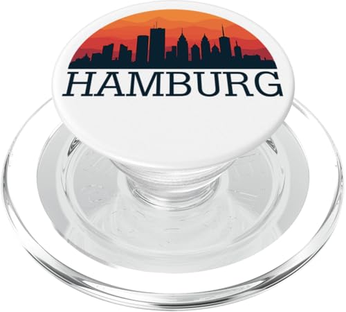 Hamburg Skyline Deutschland Stadt Sonnenuntergang Reise Souvenir Retro PopSockets PopGrip für MagSafe Hamburg Skyline Deutschland Stadt Sonnenuntergang Reise Souvenir Retro PopSockets PopGrip für MagSafe von YO!
