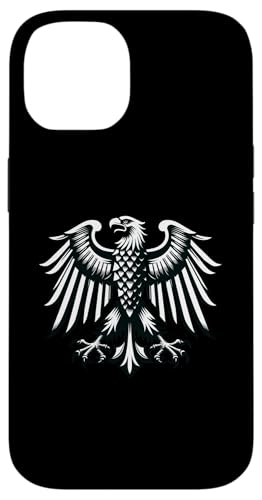 YO! Hülle für iPhone 14 Deutsch Banner Fan Deutschland Flagge mit Adler Kunst Adler Polycarbonat TPU Stoßdämpfend von YO!