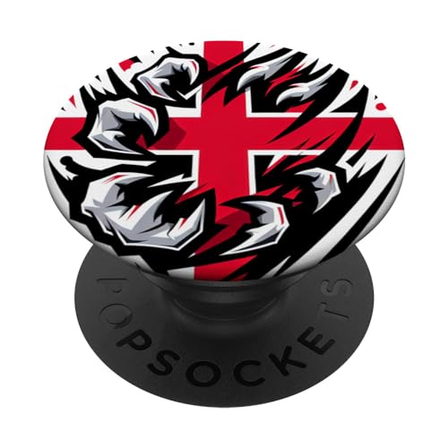 Leistungsstarke englische Fahne Fan England Flagge PopSockets mit austauschbarem PopGrip von YO!
