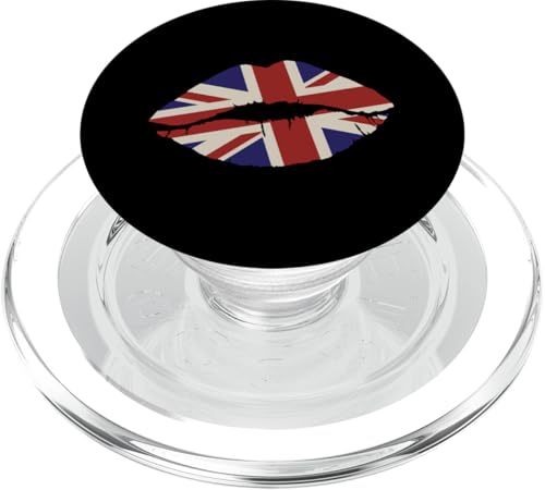Union Jack Kissing Lips UK Flag Mouth United Kingdom PopSockets PopGrip für MagSafe Union Jack Kissing Lips UK Flag Mouth United Kingdom PopSockets PopGrip für MagSafe von YO!