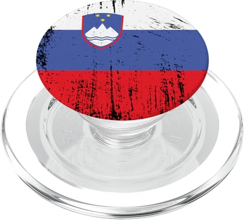Vintage Slowenien Banner Fan Slowenien Flagge Retro PopSockets PopGrip für MagSafe von YO!