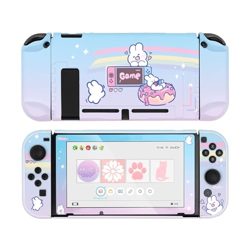 YOCORE Nette Schutzhülle für Switch, schlanke Griffabdeckung mit Bildschirmschutz, stoßfest und kratzfest Design, geteilte Hartschale kompatibel mit Switch und Joystick- mongmong YOCORE Nette Schutzhülle für Switch, schlanke Griffabdeckung mit Bildschirmschutz, stoßfest und kratzfest Design, geteilte Hartschale kompatibel mit Switch und Joystick- mongmong von YOCORE