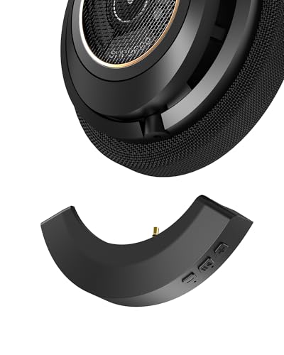 YOCOWOCO aptX Drahtloser Bluetooth 5.2 Adapter für Philips SHP9600 Kopfhörer mit Mic/Lautstärkeregelung, schwarz von YOCOWOCO