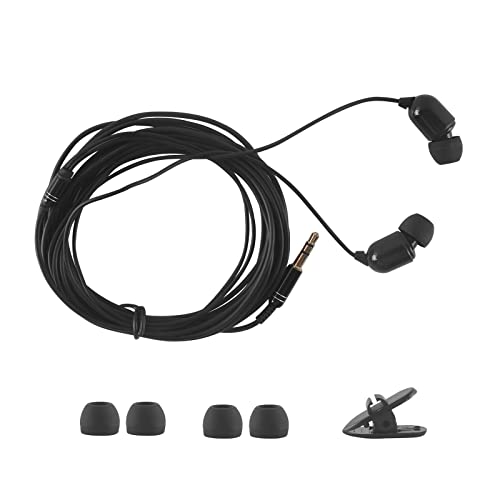 YOCUNKER 3,5 mm Kabelgebundene Kopfhörer, In-Ear-Kopfhörer, hohe Klangqualität, 3 m langes Kabel, leicht, Smartphone/Tablet/Laptop/TV-Kopfhörer, fernsehen, kein Mikrofon (schwarz) von YOCUNKER