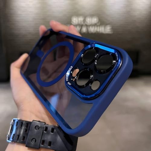 Tinted Shockproof Magnetic for iPhone Case, Zentric Phone Case for iPhone 15/14/13/12/11Promax (for iPhone 13Promax,Blue) von YODAOLI