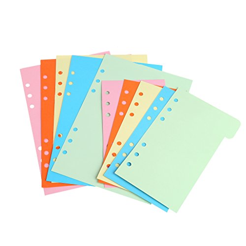 YOFO 5 x A5, A6 Register, Einsteckbare Register, Seiten, Karten, farbige Hefter mit 6 Löchern, Ordnungskarten für Filofax-Notizbuch / Reisetagebuch / Planer YOFO 5 x A5, A6 Register, Einsteckbare Register, Seiten, Karten, farbige Hefter mit 6 Löchern, Ordnungskarten für Filofax-Notizbuch / Reisetagebuch / Planer von YOFO