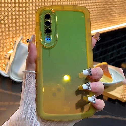 Airbag Bumper Transparente Hülle für Huawei P30 P40 Lite P50 Pro 5g 4g, stoßfeste weiche Silikonhülle, gelb, für P40 Lite 5G von YOGISU
