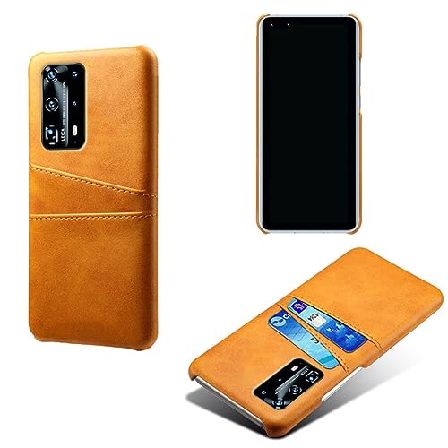 Für Huawei P40 Pro Lite Kartensteckplatzhalter PU-Hülle für Huawei P40 Pro P40lite P30 P20 Mate 30 Pro 20 Lite Cover, Orange, für Huawei P30 von YOGISU