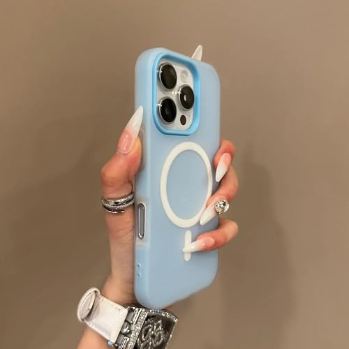 YOGISU Für iPhone 12Candy Color Contrast Case Matte Wireless Charging Bunte Abdeckung (Für iPhone 12/Blau) von YOGISU
