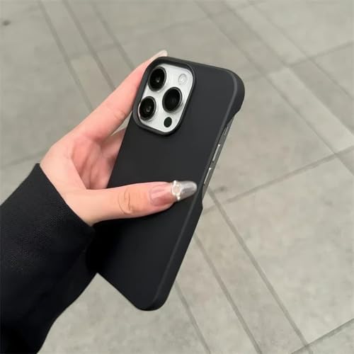 YOGISU Für iPhone 12ProSilikon-Ultradünne, Matte TPU-Hülle, luxuriöse, Fluoreszierende, stoßfeste Hülle (Für iPhone 12Pro/Schwarz) von YOGISU