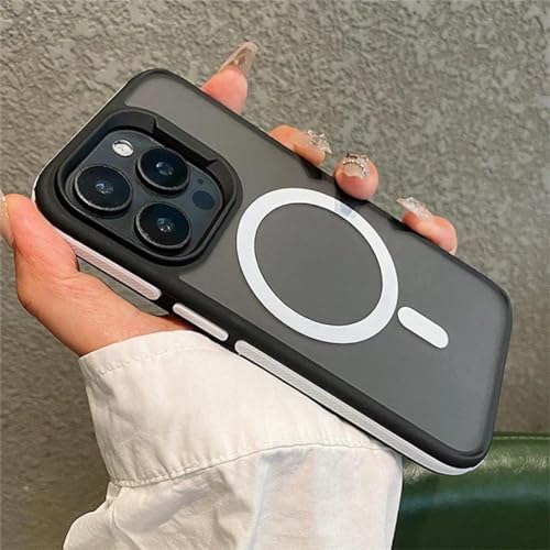 YOGISU Für iPhone 13 Luxus-Telefonhülle mit mattem, zweifarbigem Rahmen, magnetische Schutzhülle (für iPhone 13/Weiß) von YOGISU