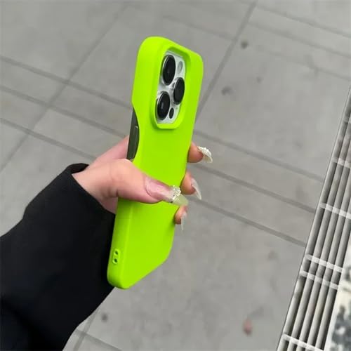 YOGISU Für iPhone 14PromaxSilikon-Ultradünne, Matte TPU-Hülle, luxuriöse, Fluoreszierende, stoßfeste Hülle (Für iPhone 14Promax/Grün) von YOGISU